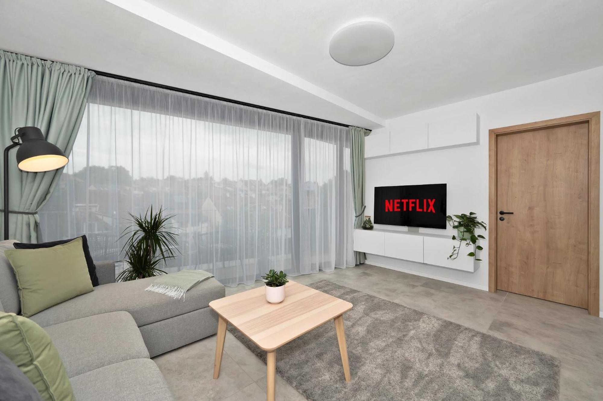 Fully Equipped Apartments With Terraces, Free Garage Parking, Netflix & Ac - By Apartmany Slapanice Cz Exterior photo